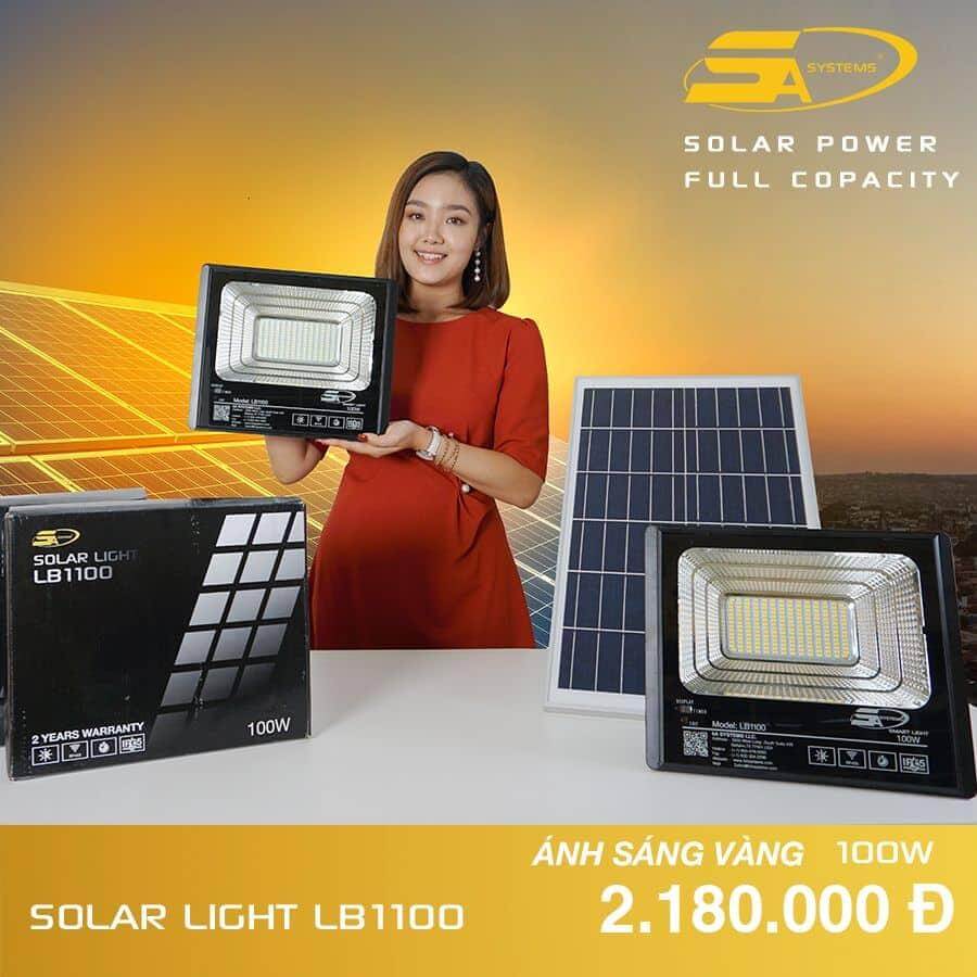 Đèn điện năng lượng mặt trời 5A LB100 (ánh sáng vàng)
