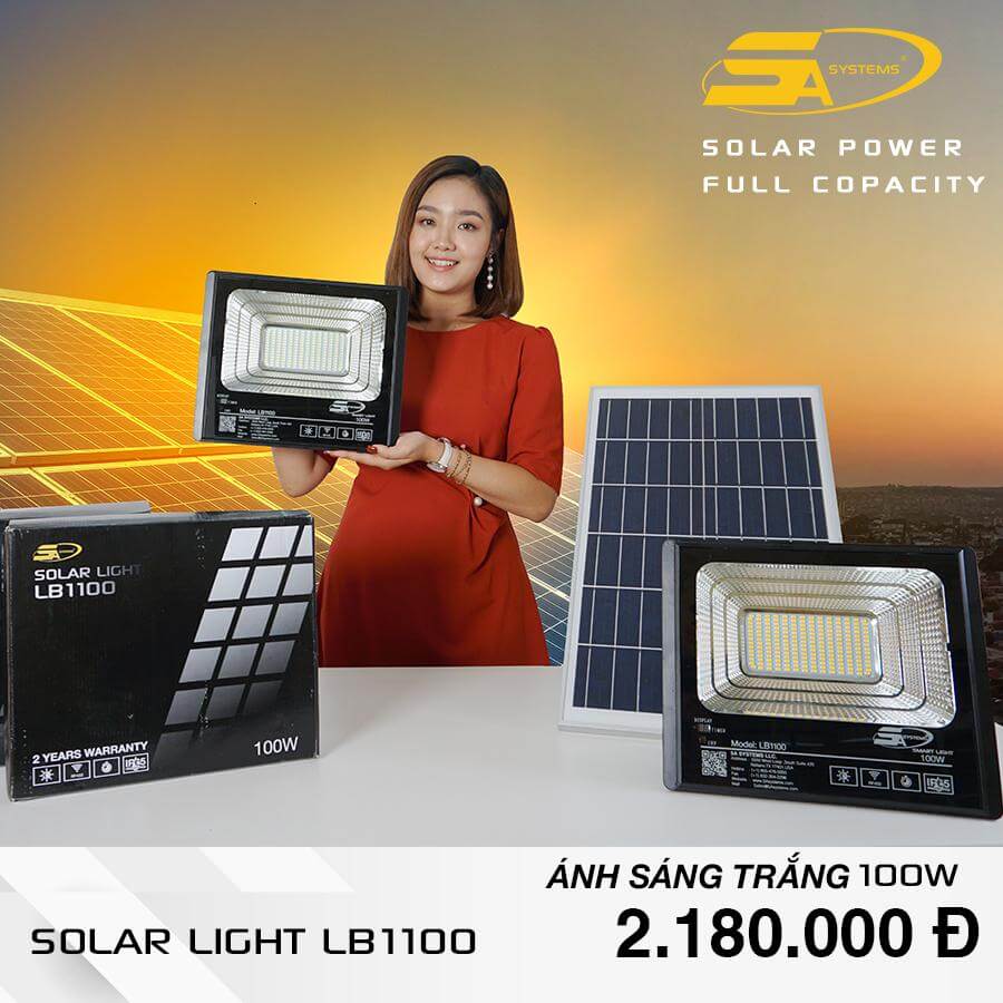Sản phẩm của bộ đèn điện năng lượng mặt trời 5A LB100 (ánh sang trắng) 